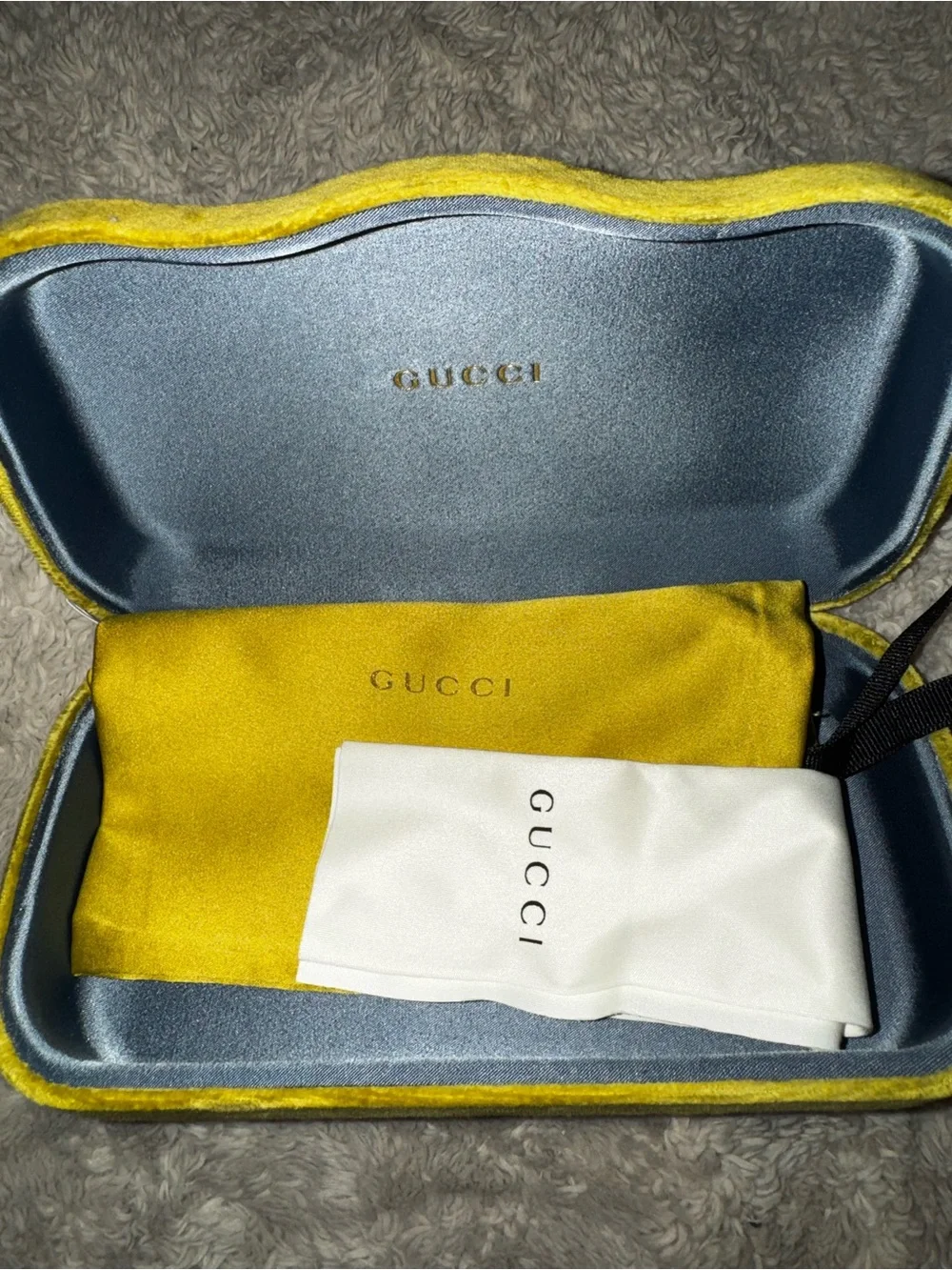 Gucci Black Sunglasses with Gold GG Logos